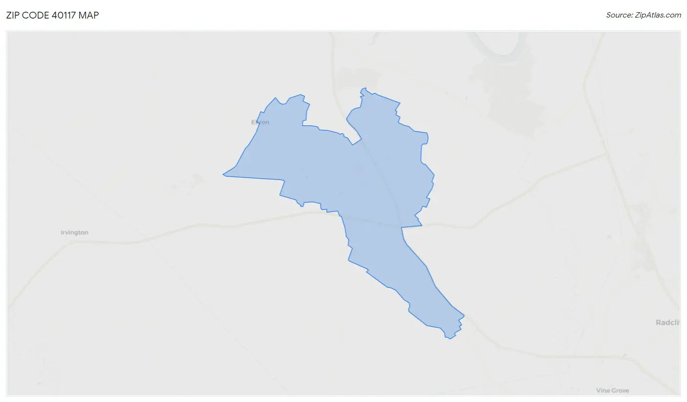 Zip Code 40117 Map