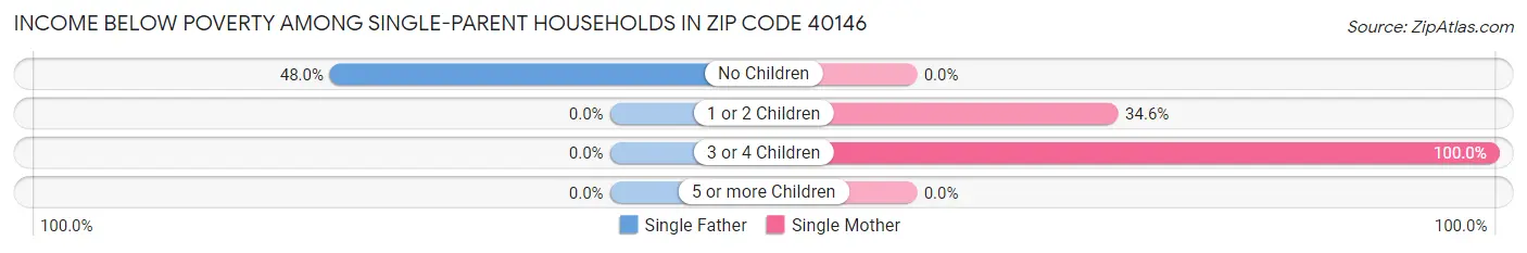 Income Below Poverty Among Single-Parent Households in Zip Code 40146