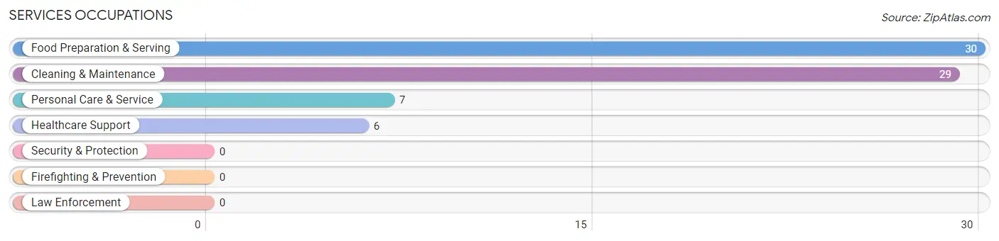 Services Occupations in Zip Code 40155