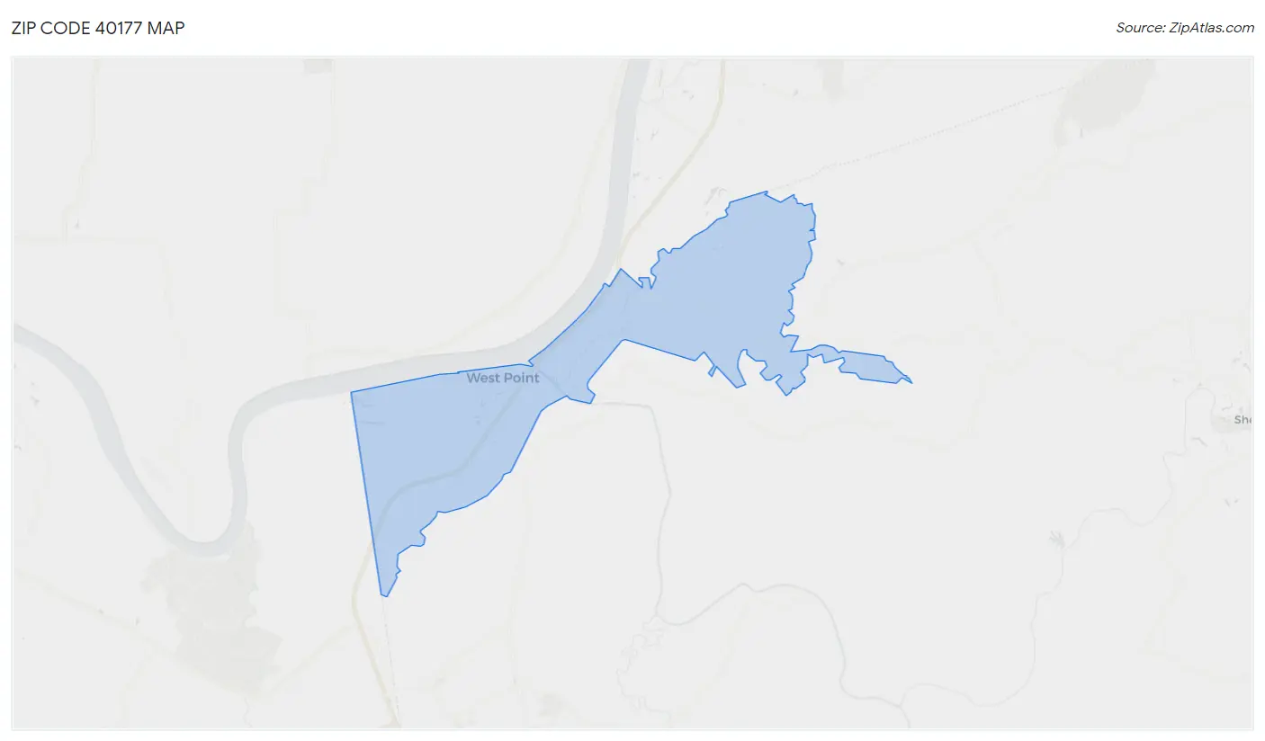 Zip Code 40177 Map