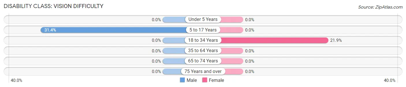 Disability in Zip Code 40209: <span>Vision Difficulty</span>