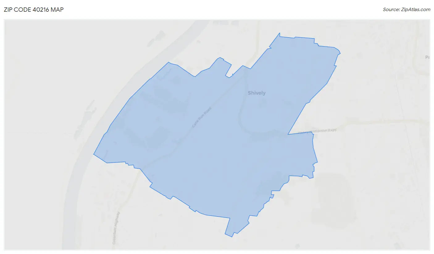 Zip Code 40216 Map