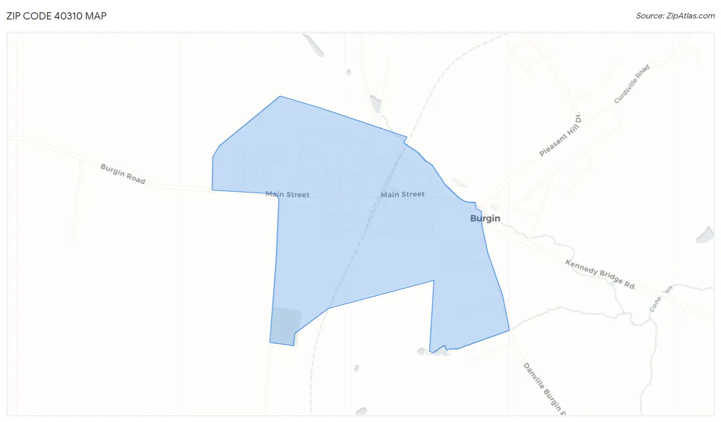 Zip Code 40310 Map