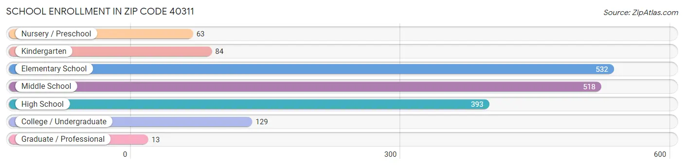 School Enrollment in Zip Code 40311