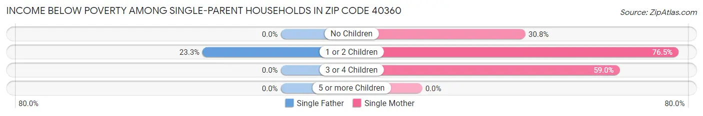 Income Below Poverty Among Single-Parent Households in Zip Code 40360