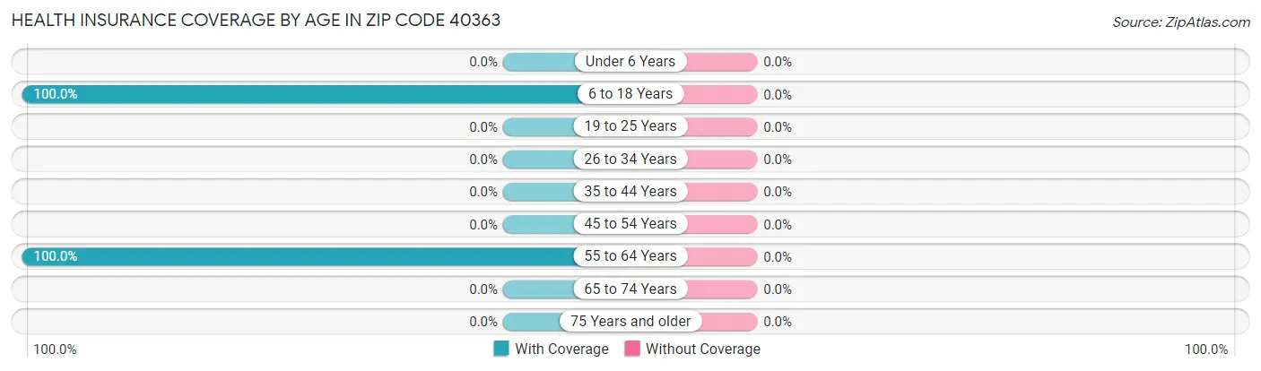 Health Insurance Coverage by Age in Zip Code 40363