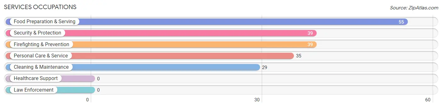 Services Occupations in Zip Code 40385