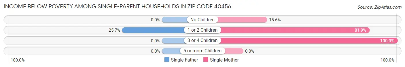 Income Below Poverty Among Single-Parent Households in Zip Code 40456
