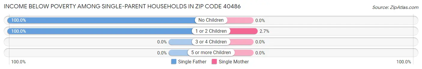 Income Below Poverty Among Single-Parent Households in Zip Code 40486