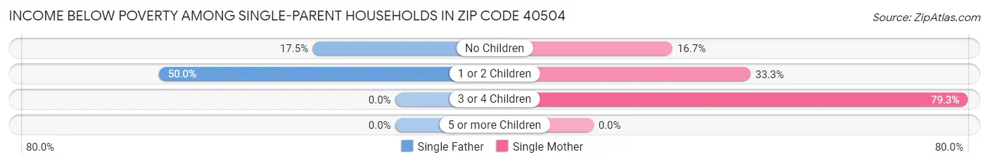 Income Below Poverty Among Single-Parent Households in Zip Code 40504