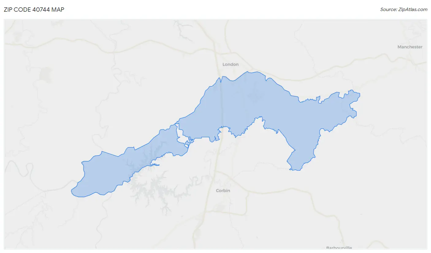 Zip Code 40744 Map