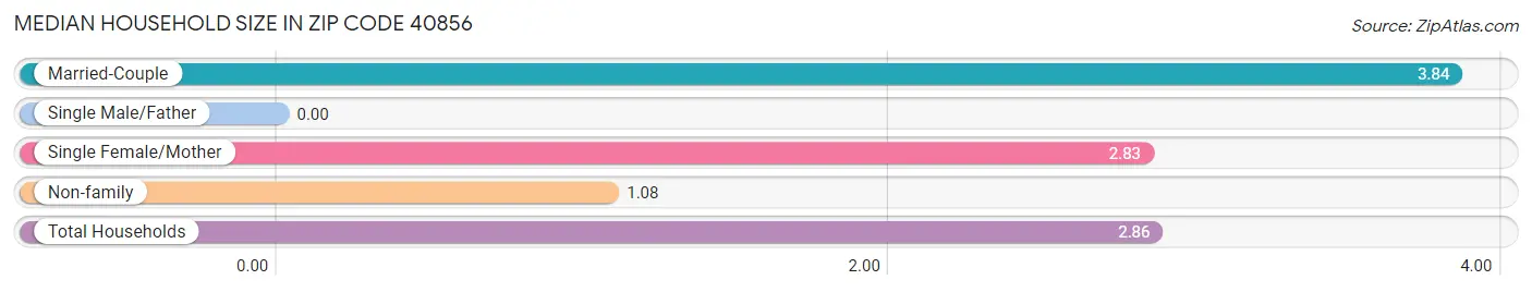 Median Household Size in Zip Code 40856