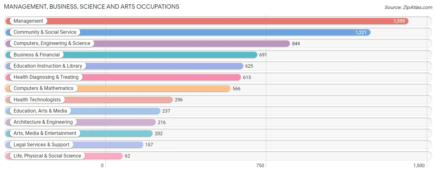 Management, Business, Science and Arts Occupations in Zip Code 41005