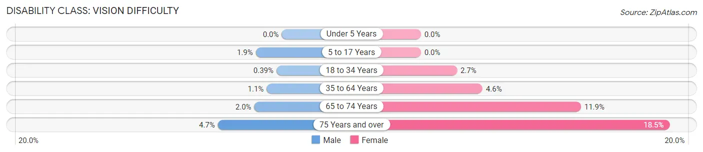 Disability in Zip Code 41005: <span>Vision Difficulty</span>