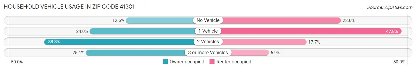 Household Vehicle Usage in Zip Code 41301