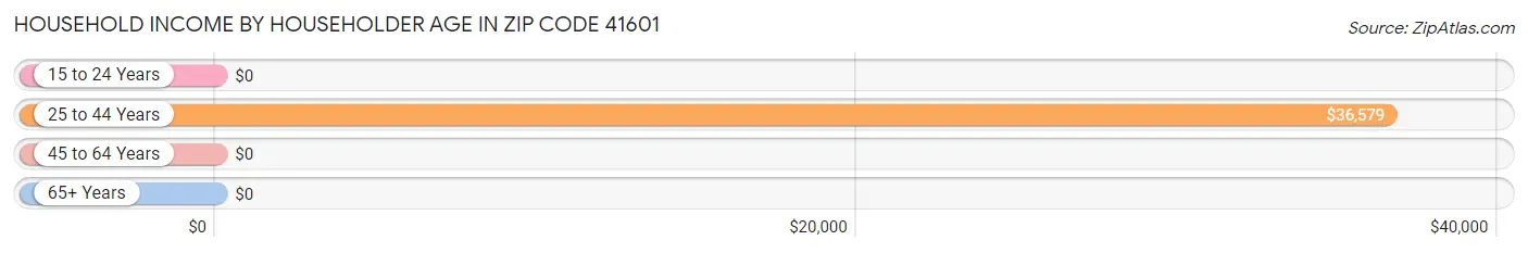 Household Income by Householder Age in Zip Code 41601