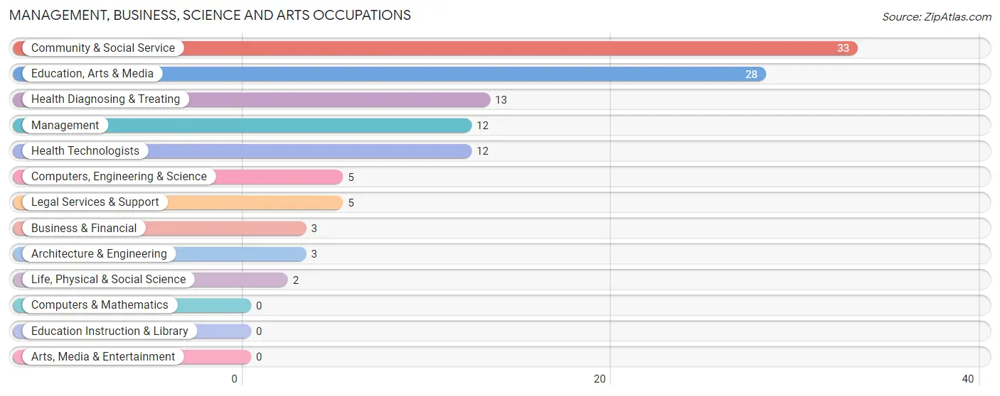 Management, Business, Science and Arts Occupations in Zip Code 41601