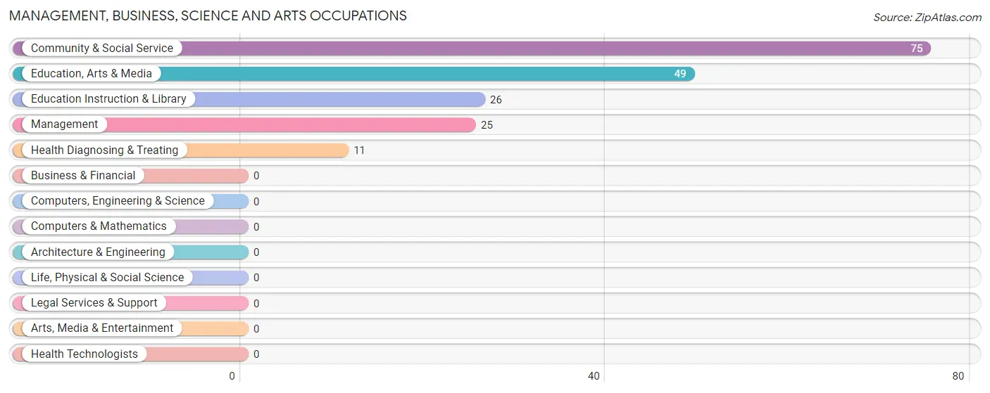 Management, Business, Science and Arts Occupations in Zip Code 41615