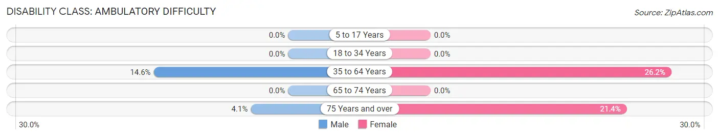 Disability in Zip Code 41635: <span>Ambulatory Difficulty</span>