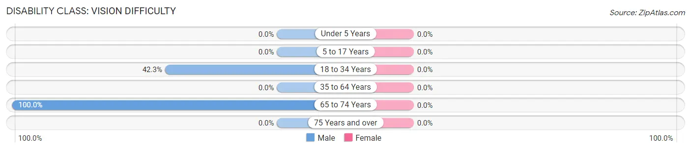 Disability in Zip Code 41650: <span>Vision Difficulty</span>