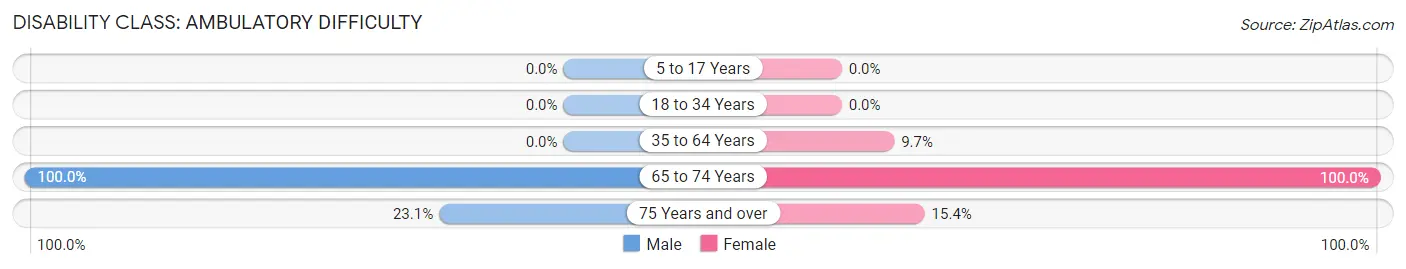 Disability in Zip Code 41655: <span>Ambulatory Difficulty</span>