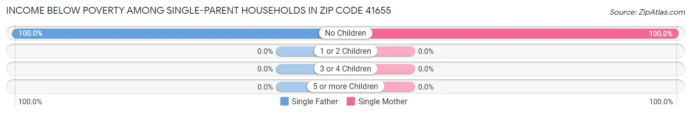 Income Below Poverty Among Single-Parent Households in Zip Code 41655