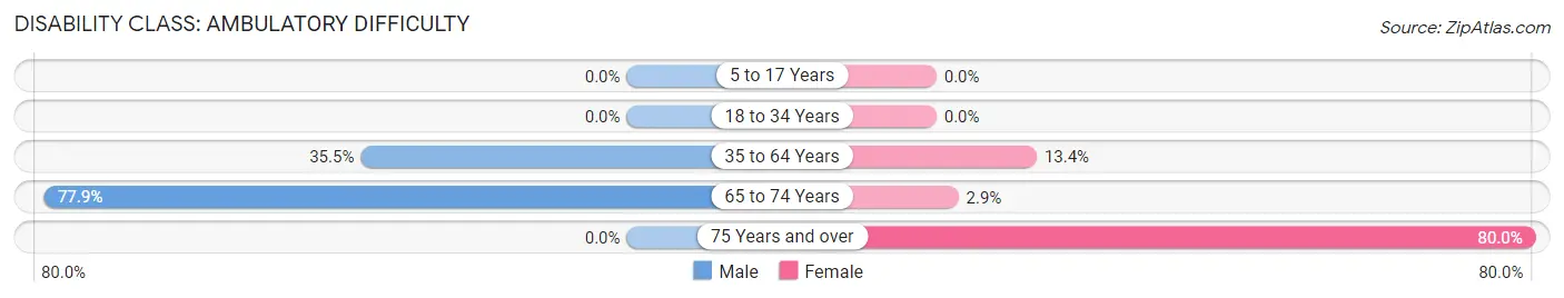 Disability in Zip Code 41855: <span>Ambulatory Difficulty</span>