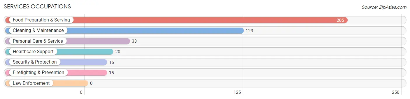 Services Occupations in Zip Code 42041