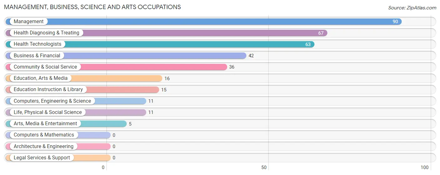 Management, Business, Science and Arts Occupations in Zip Code 42050