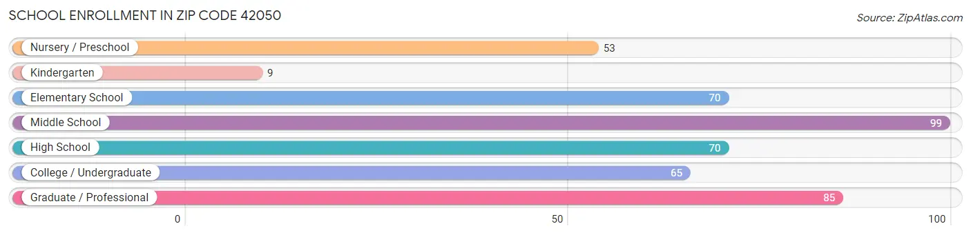 School Enrollment in Zip Code 42050