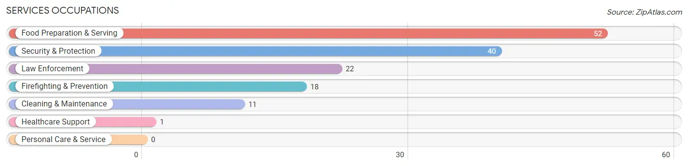 Services Occupations in Zip Code 42050