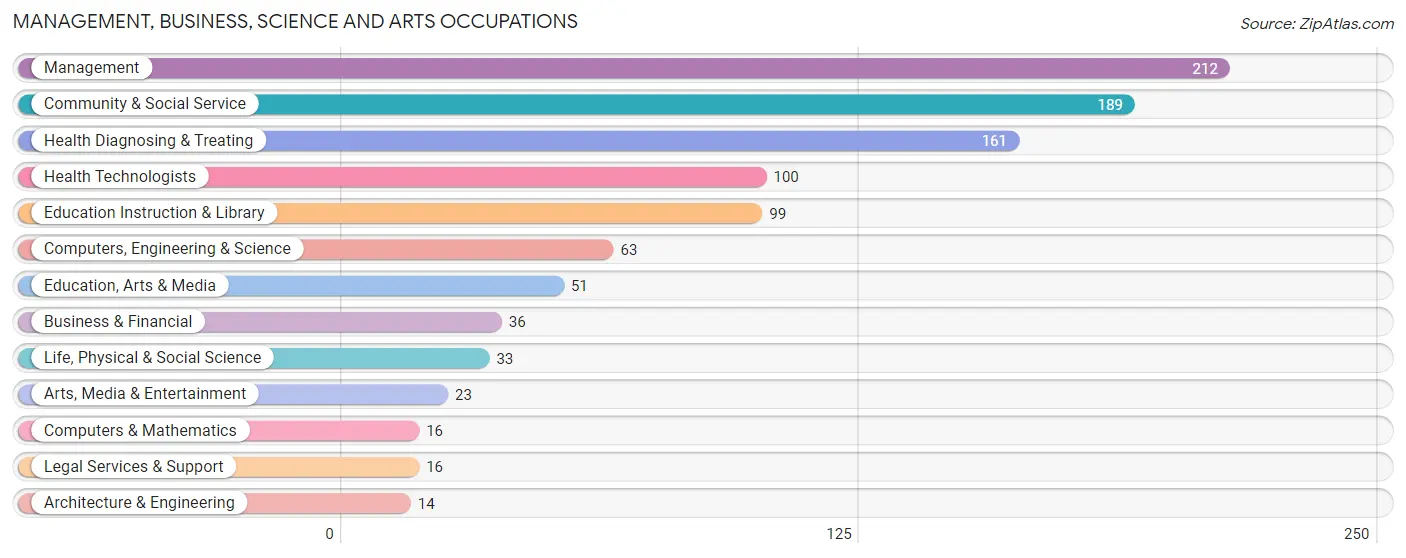 Management, Business, Science and Arts Occupations in Zip Code 42053