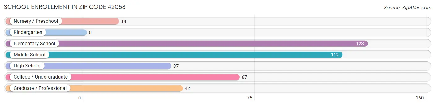 School Enrollment in Zip Code 42058