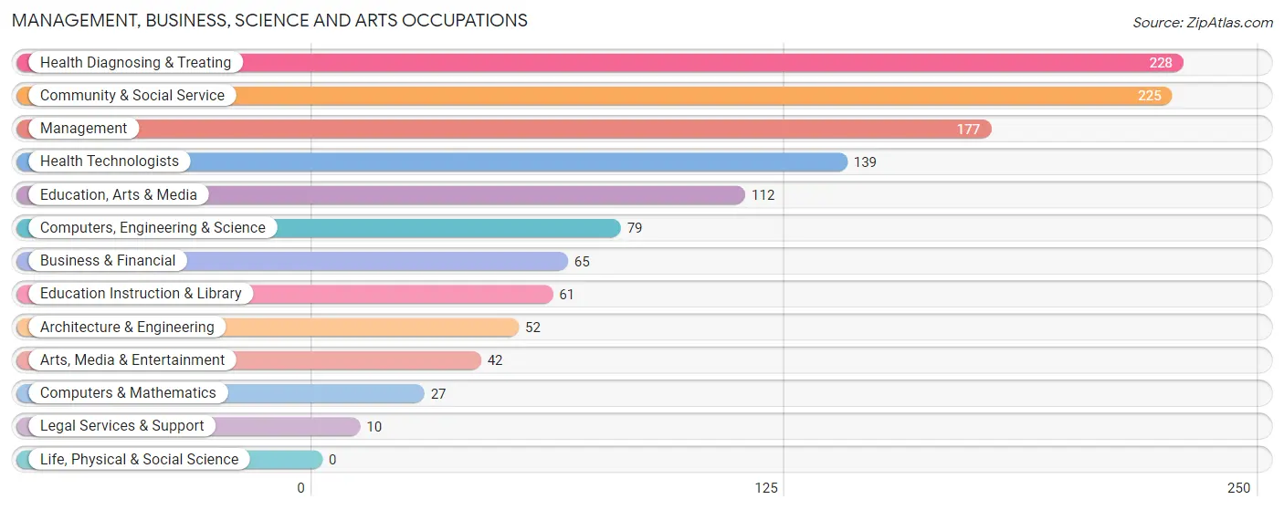 Management, Business, Science and Arts Occupations in Zip Code 42064