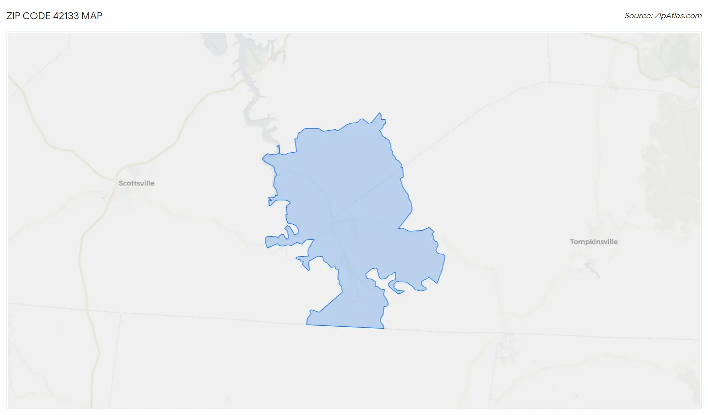 Zip Code 42133 Map