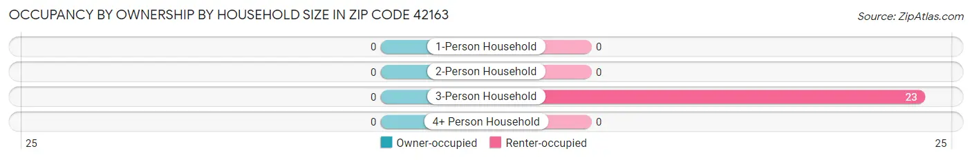 Occupancy by Ownership by Household Size in Zip Code 42163