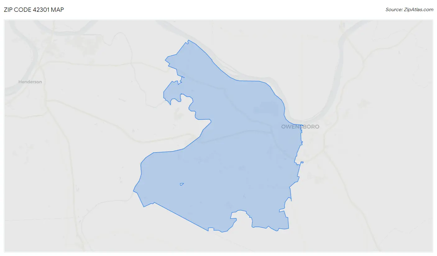 Zip Code 42301 Map