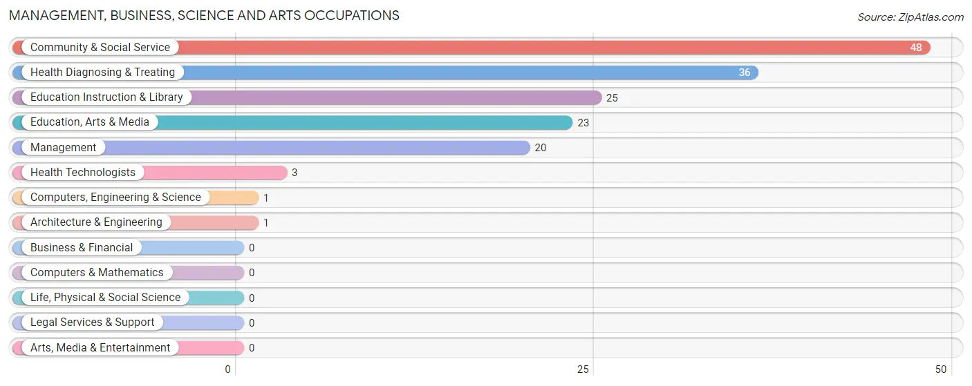 Management, Business, Science and Arts Occupations in Zip Code 42343