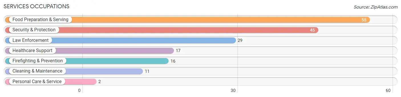 Services Occupations in Zip Code 42343