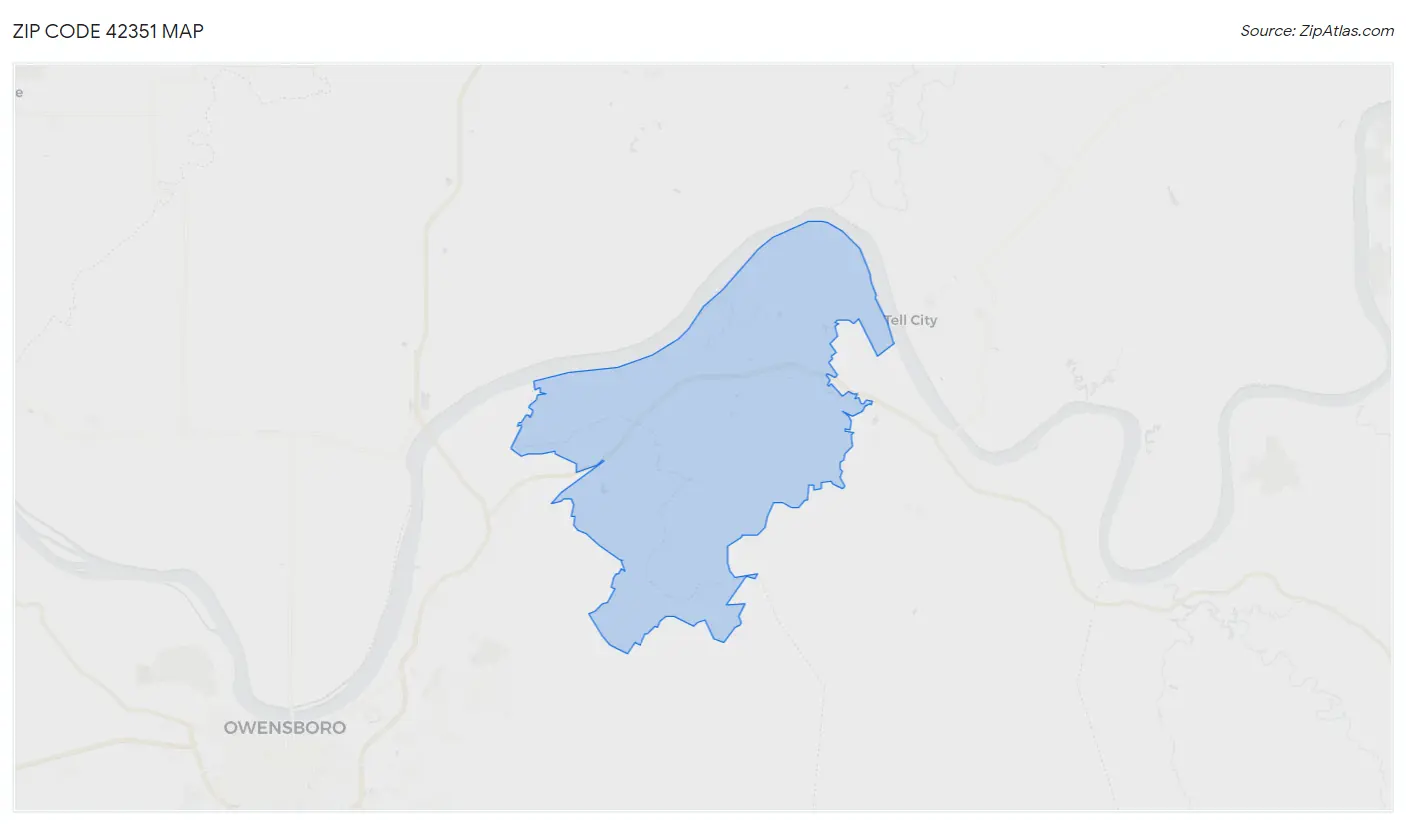 Zip Code 42351 Map