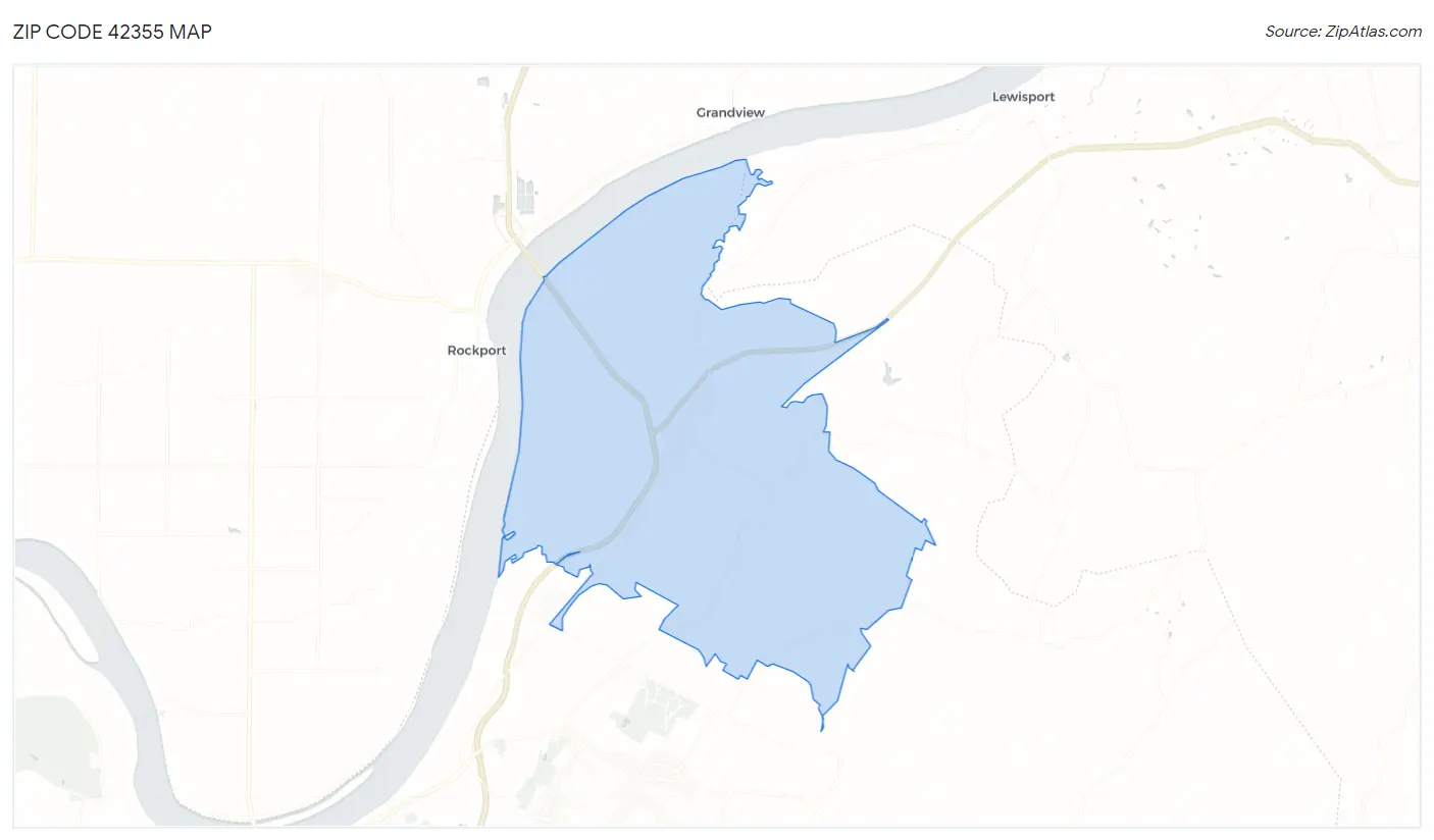 Zip Code 42355 Map