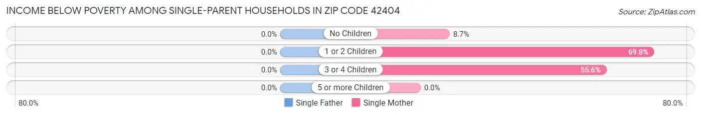Income Below Poverty Among Single-Parent Households in Zip Code 42404