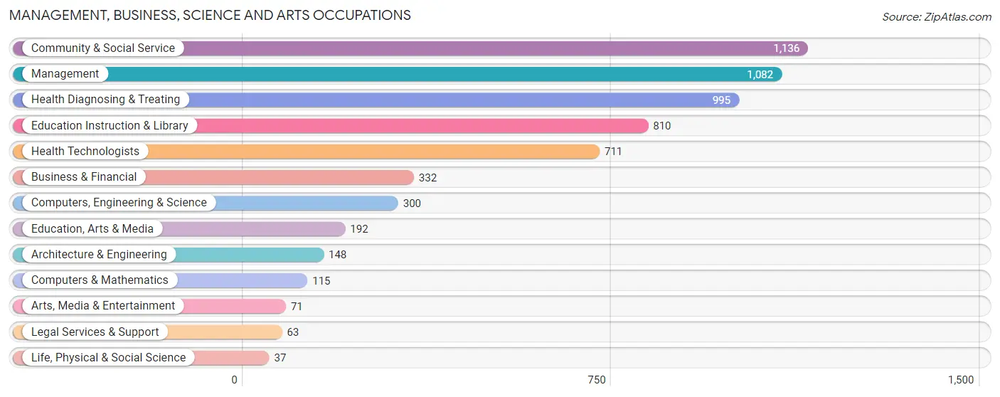 Management, Business, Science and Arts Occupations in Zip Code 42431