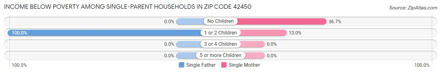 Income Below Poverty Among Single-Parent Households in Zip Code 42450