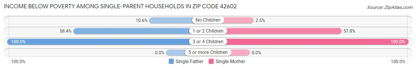 Income Below Poverty Among Single-Parent Households in Zip Code 42602