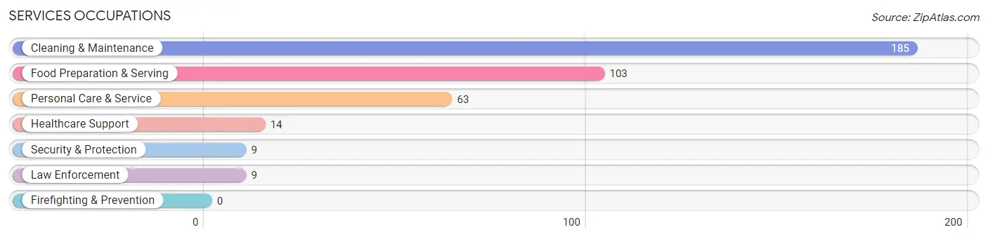 Services Occupations in Zip Code 42629