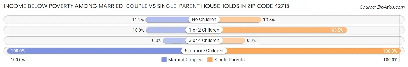 Income Below Poverty Among Married-Couple vs Single-Parent Households in Zip Code 42713