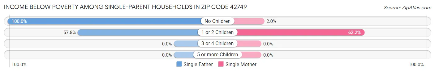 Income Below Poverty Among Single-Parent Households in Zip Code 42749