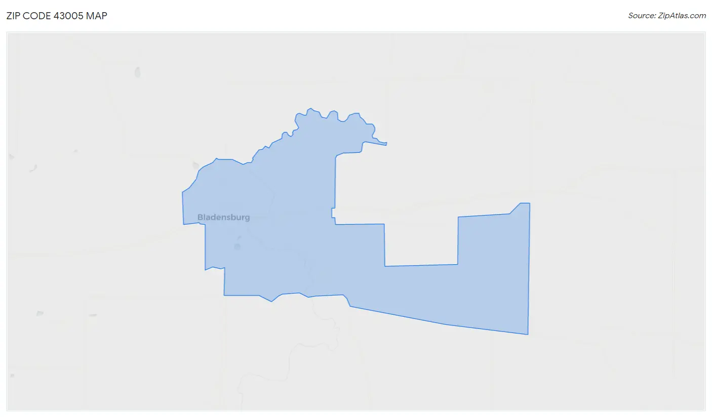 Zip Code 43005 Map