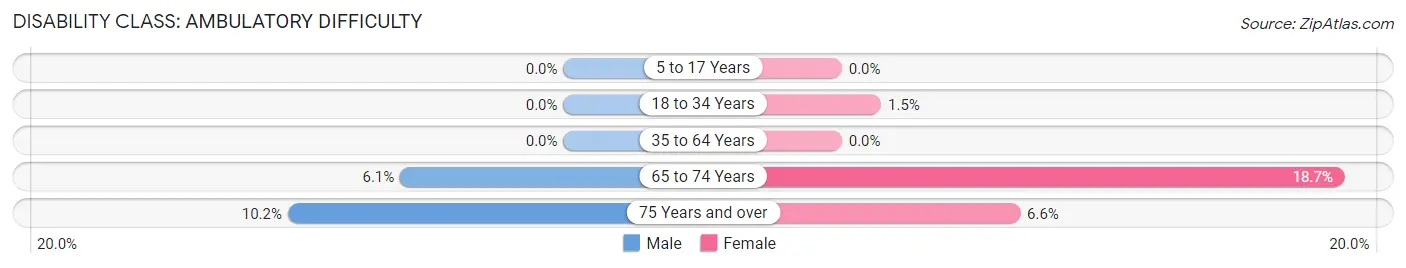 Disability in Zip Code 43022: <span>Ambulatory Difficulty</span>